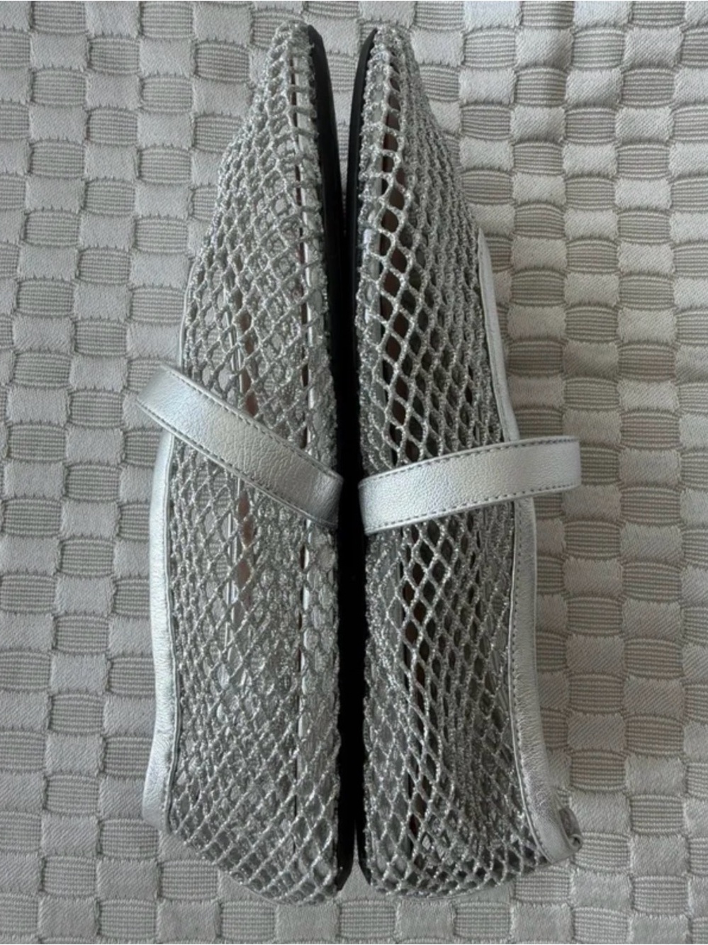 Alaia Silver Leather Ballet Flats EU39 - Picture 3 of 9